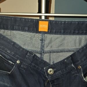 Boss Blue Denim Jeans with Distinct Waistband and Stitching
